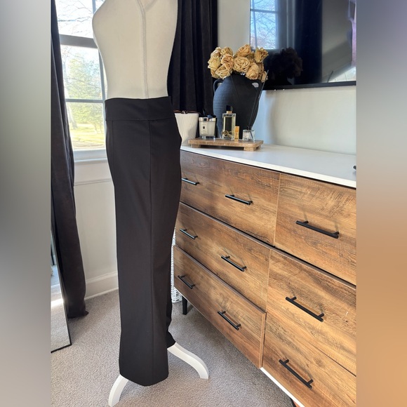 Elegant Black Wide Leg Women's Pants - Picture 3 of 7